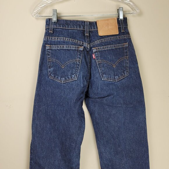 Vintage Levis Womens 555 Low Rise Guy's Fit Blue USA 90s Size 3 Jr - Picture 8 of 14